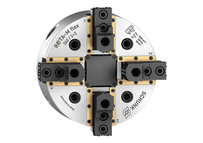 AFGEDICHTE 2+2-KLAUWPLAAT MET LANGE SLAGCOMPENSATIE ZORGT VOOR MAXIMALE FLEXIBILITEIT OP FREES-/DRAAIMACHINES